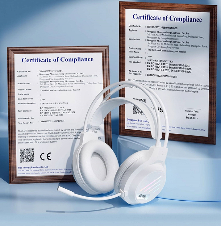Computer Headset Wired for Gaming Electronic for Desktop Notebook with Microphone