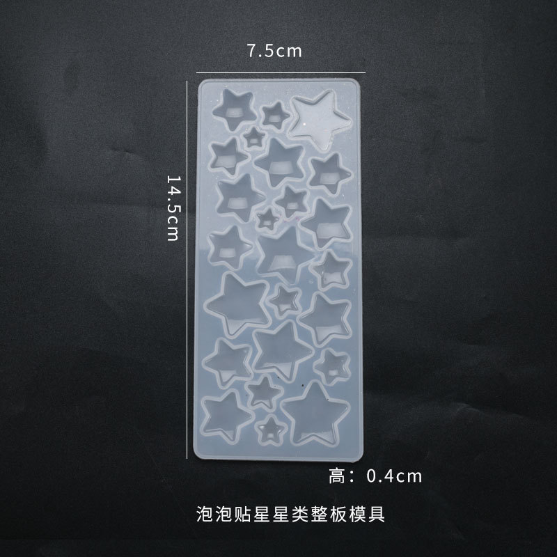 DIY crystal dropper mold, gemstone patch, multi specification star pendant, pendant, sticker, silicone mold