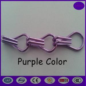 Quality Purple color Fashionable Decorative Aluminium Double Hooks Chain Fly Screen Curtain for sale