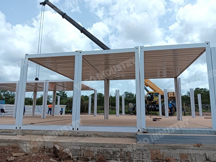 Cost Effective Flatpack Temporary Construction Camp with Galvanized Steel Frame Modular Housing