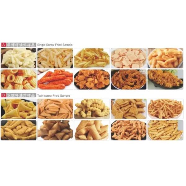 Single Screw Extruder 3D Potato Chips Production Line For Wheat Rice Corn