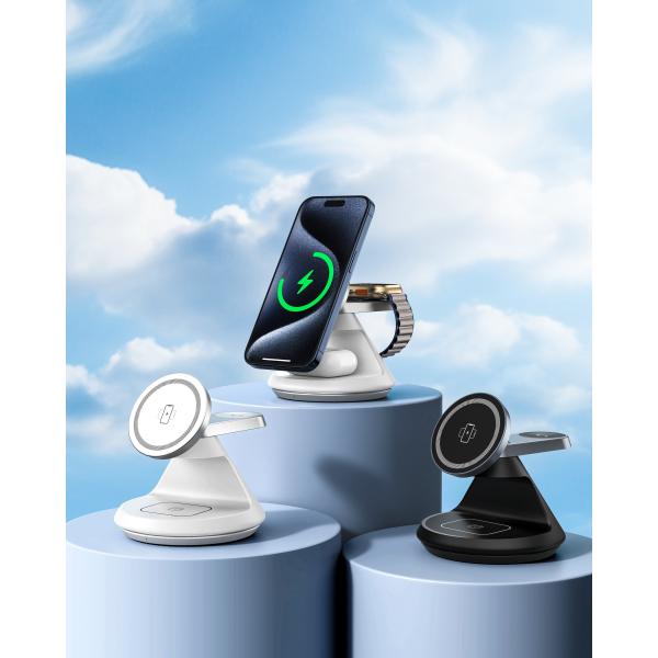 Multifunction 3 In 1 Wireless Charging Stand 15W Fast Charging