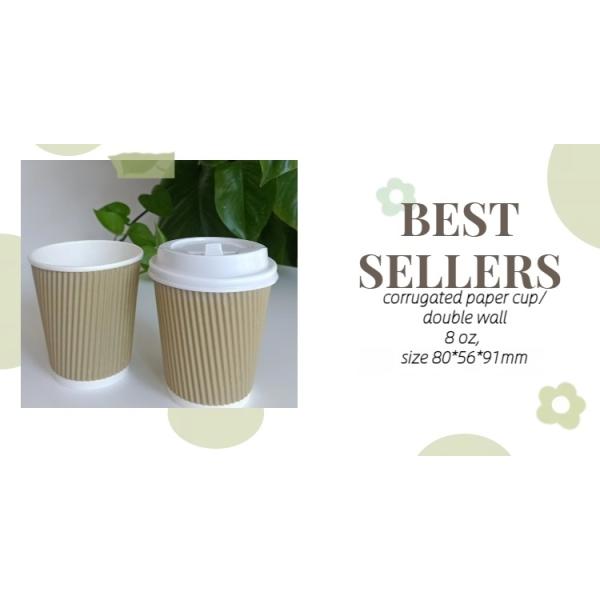 Creative Style Double Wall Takeout Coffee Cup for Eco-Friendly Vending Machine