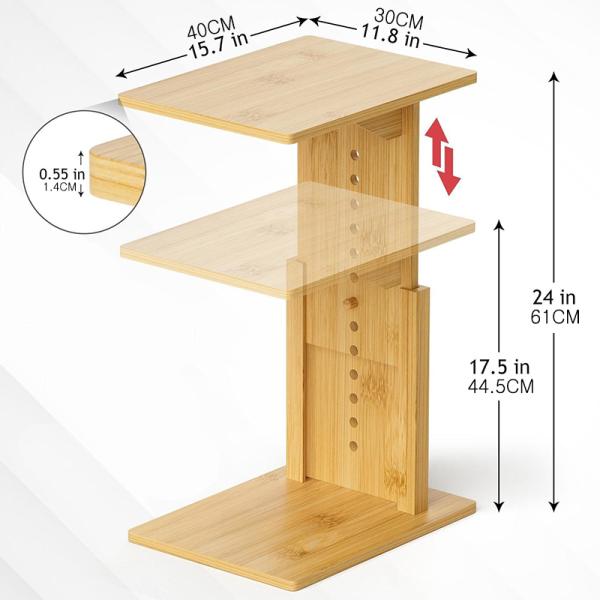Sofa Side Table Bedside Living Room Bedroom Space Saving End Computer Rack