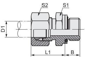 Galvanized Sheet DIN Bite Type Metric Thread Stud Ends with O-Ring ISO 6149 from OEM