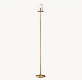 China 60'' H Modern Brass Reading Floor Lamp Polished Nickel Finish on sale