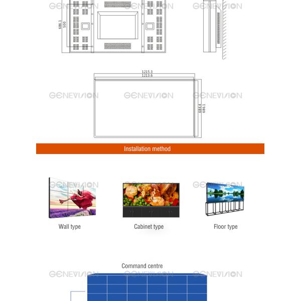 TV Screen Digital Advertising Display SAMSUNG Led Video Wall Display With Controller