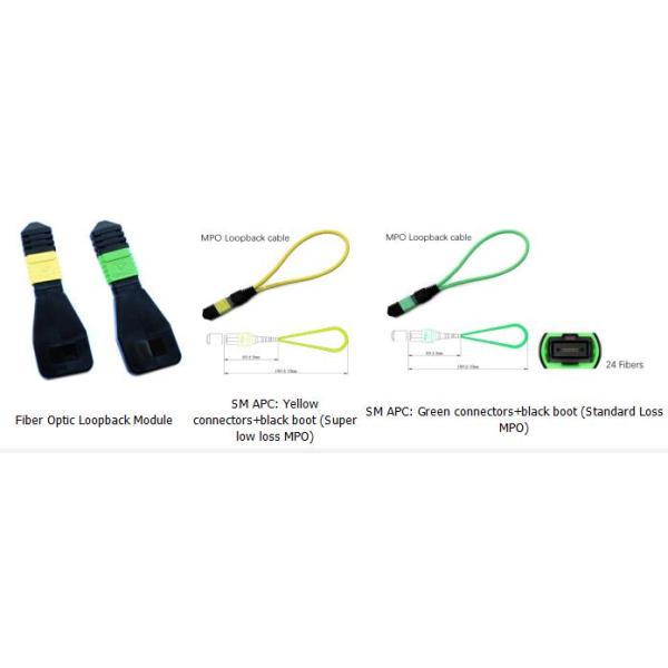 24 Fibers MPO Singlemode Fiber Optic Loopback Module for 40/100G Network Testing