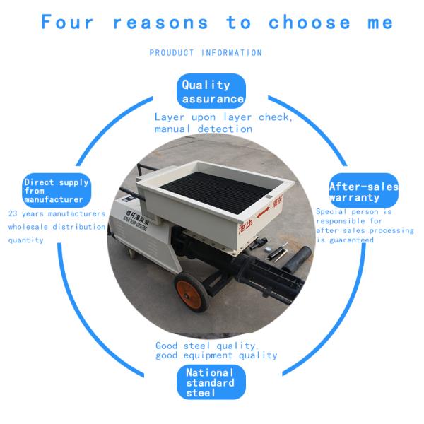 Easy Maintenance 1000m2 Per 8 Hours Multi-function Plunger Mortar Cement Plaster Spraying Machine
