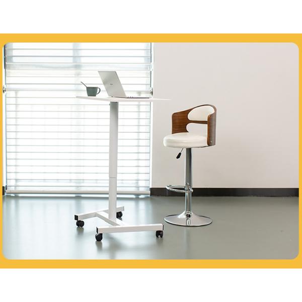 Adjustable Black Wooden Computer Coffee Table for Movable Recording Studio Workstation