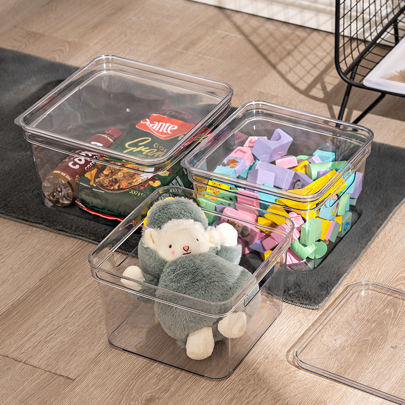 Hot-Selling Wholesale High Transparency Sturdy Durable Large Capacity Minimalist Style Plastic Storage Box for Home Storage