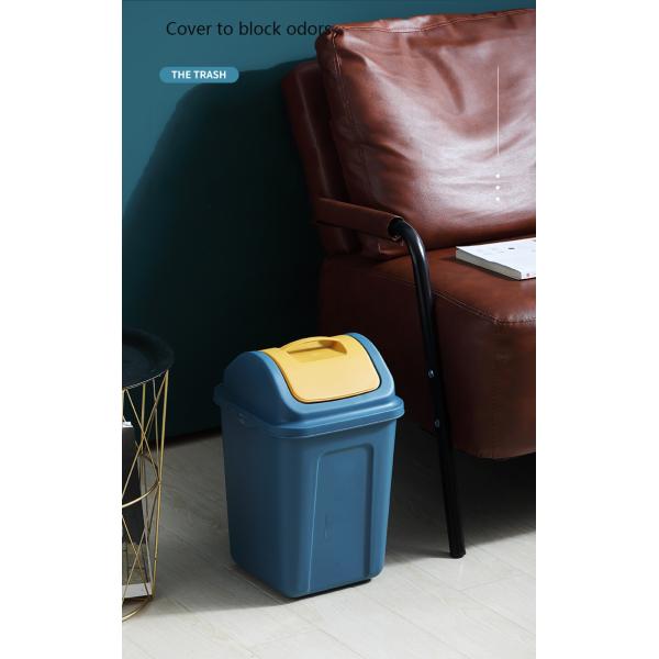 Household Garbage Can Swing Cover Living Room Rectangular Bathroom Trash Can Garbage Bin Waste Bin With Lid