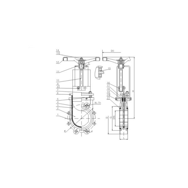 Knife Gate Valve Non-rising Stem Type
