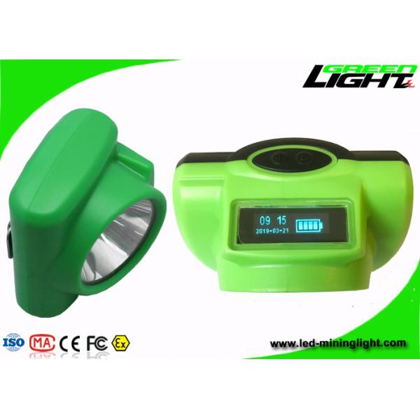 USB Charging 13000lux LED Mining Light PC Beam Safety OLED Screen With Push Button