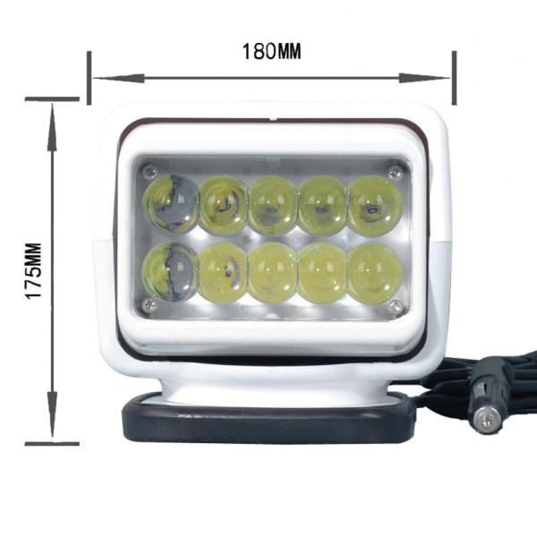 50W Cree LED Search Light With Magnetic Base Rotate Remote Control
