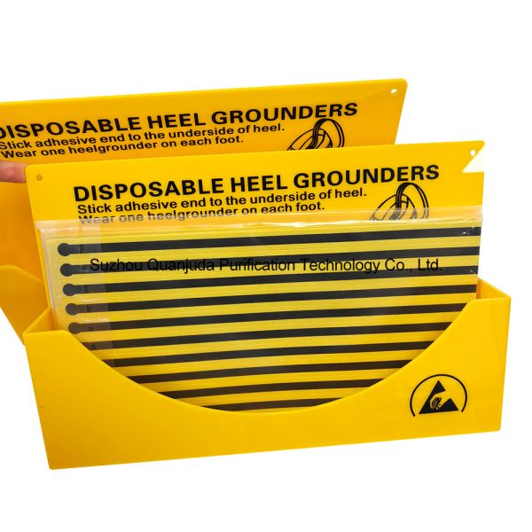 Yellow Plastic Disposable Heel Strap Storage Box