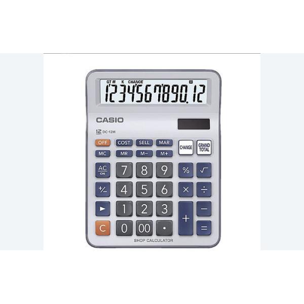 For Casio DC-12M Calculator Medium Change Machine MC-12M Financial Accounting 12 Figure Solar