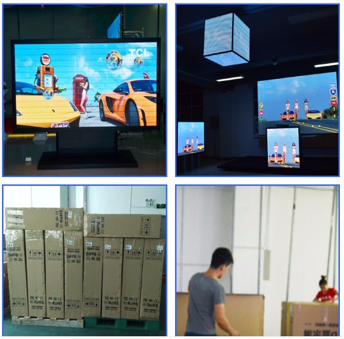 32 - 84 Inch Transparent LED Wall , Customized Colorful 3x3 Video Wall Controller