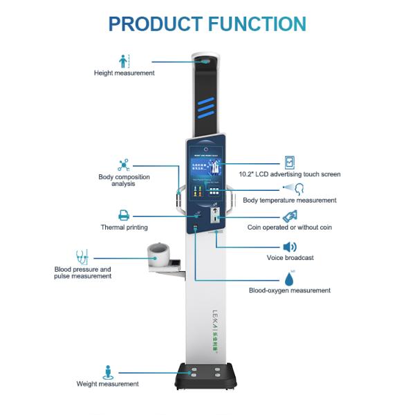 Ultrasonic Electronic Bmi Measuring Scale with Printer LCD Display Pharmacy Hospitals