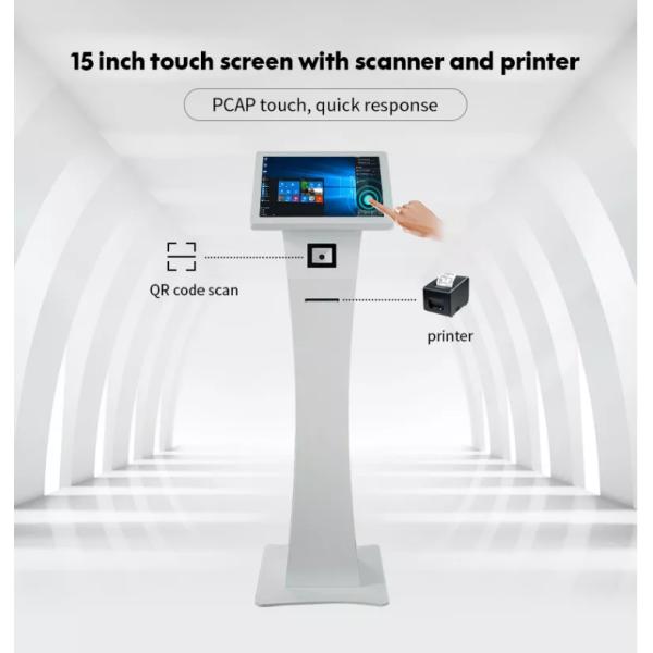 21.5 Inch Android Interactive Capacitive Touch Screen Kiosk Free Standing Style