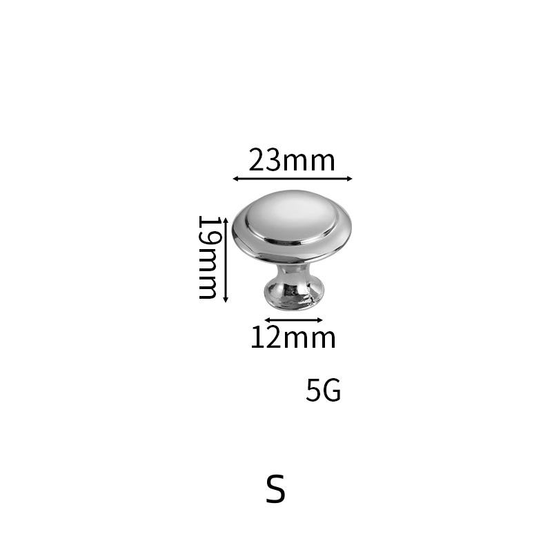 Modern Silver Black Drawer Handle and Knob Plating Round Cabinet Knobs for Furniture