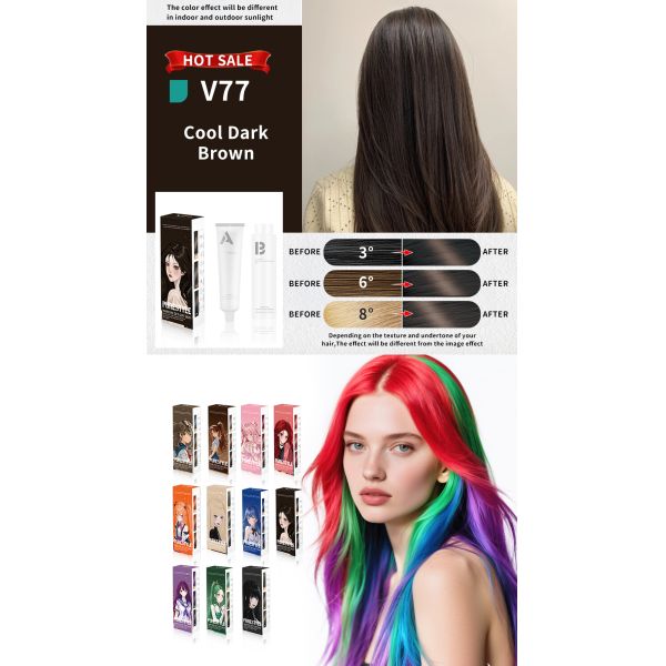 Purestyle Herbal Extract Permanent Hair Dye Set Home Use Hair Color Cream OEM Wholesale