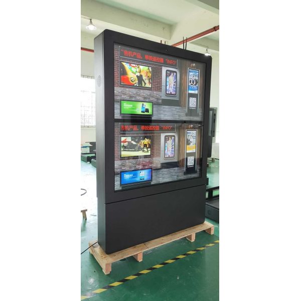 55-inch high-brightness electronic vertical dual-screen outdoor advertising machine