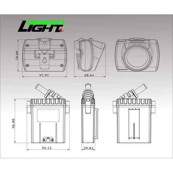 4.07W 530lum 25000LUX Mining Cap Lights With OLED Screen