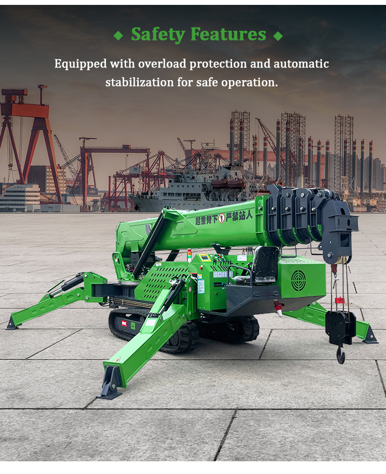 HTSC800 Dual Power Crawler Spider Crane Hexagonal Fully Automatic