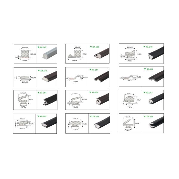 E Shape I Shape V Shape Polypropylene Sponge Door Seal Strip