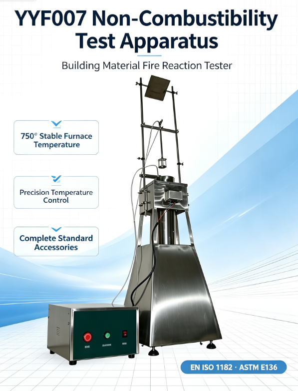 YYF007 Micro-computer Non-Combustibility Test Apparatus EN ISO 1182 Fire Reaction Tester with High-Precision Temperature Measurement