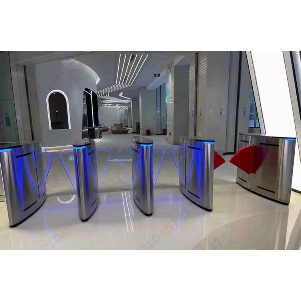 Office Access Control Turnstiles 60cm Passage Width Flap Barrier Turnstile