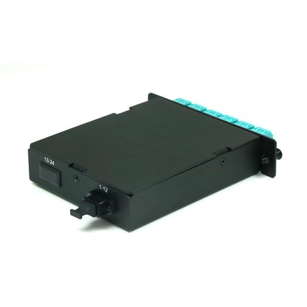 24 Port Fiber Optic Cable Termination Patch Panel MPO MTP 12xLC Duplex 10G OM3 50/125um