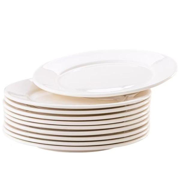Super White 8inch Ceramic Plate for Charm Kitchen