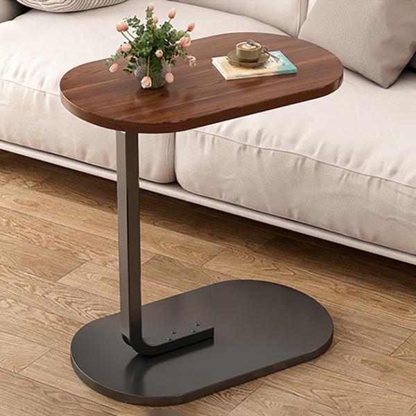 Coffee Table Modern Small Sofa Side Table Wood Corner for Bed Metal Frame Living Room Bedroom