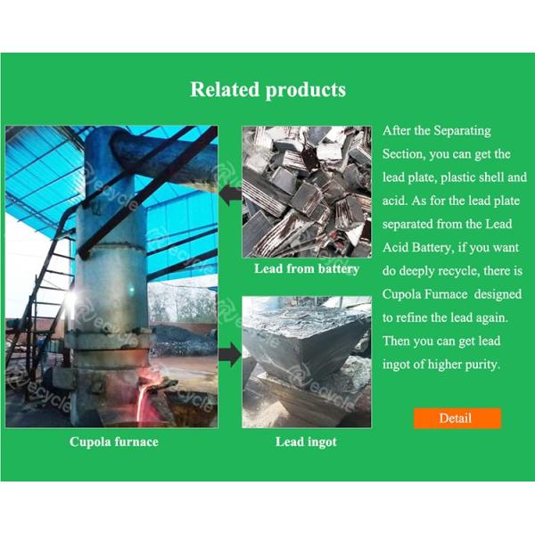 Scrap Small Type Lead Acid Battery Recycling Machine