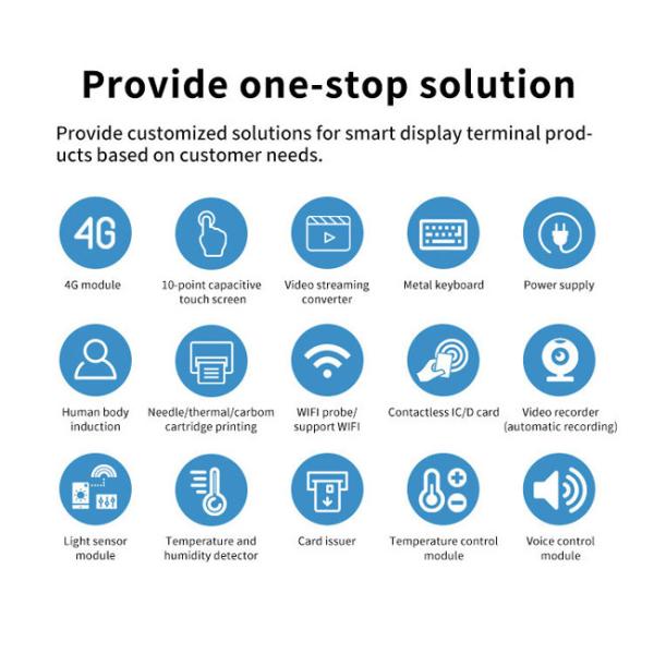 Black 8ms 65 Inch LCD Panel Free Standing Touch Screen Kiosk
