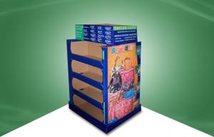 Quality Four Shelf Double - face - show cardboard floor display stands for Lady Bag for sale