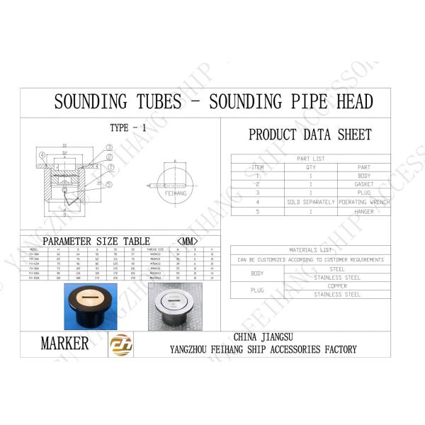 Deck Sounding Tubes Deck Sounding Pipe Heads Type C DN40 cb/t3778 Deck Sounding Tools for Safe and Accurate Measurements