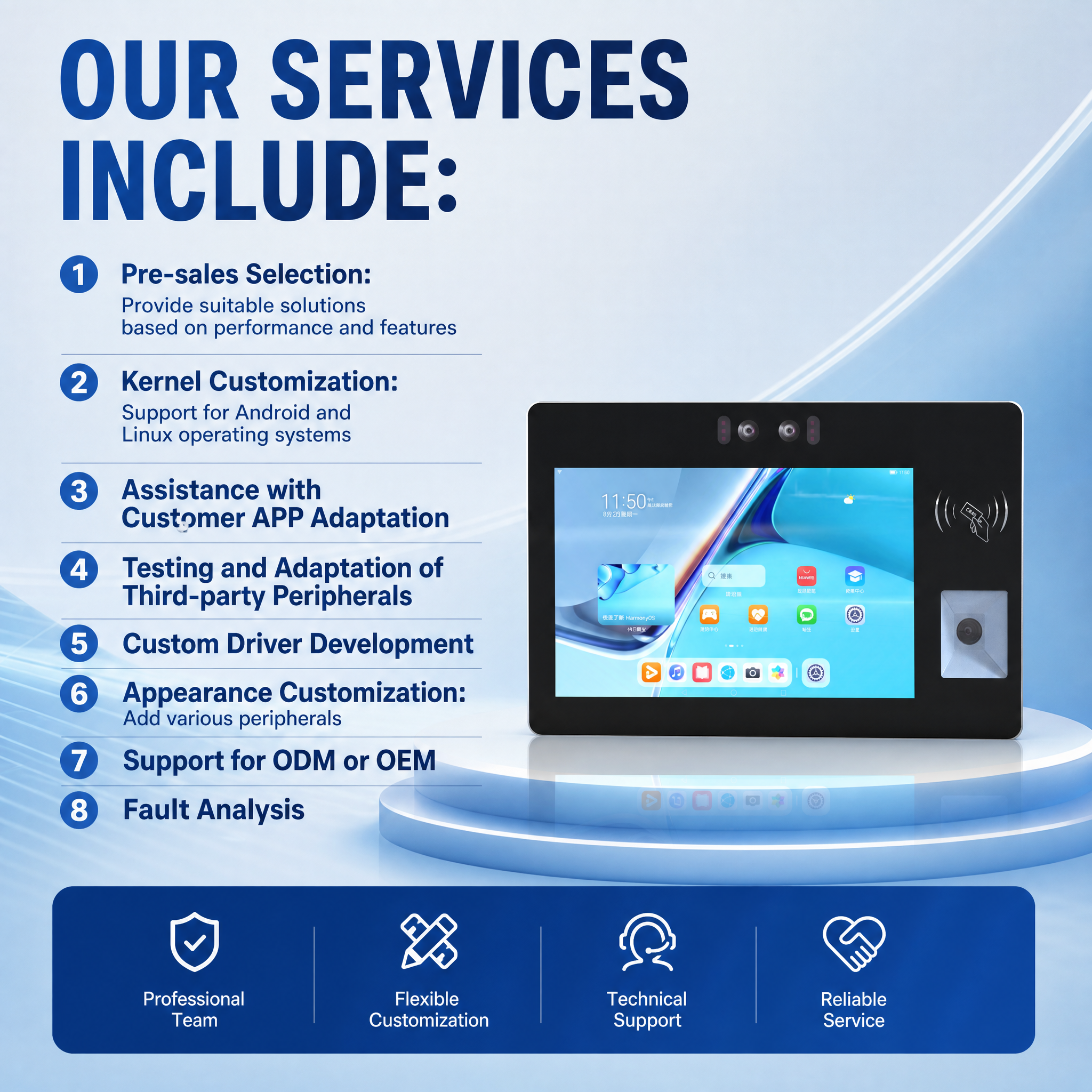 10.1" Wall Mount Face Recognition QR Code & Card Access Terminal