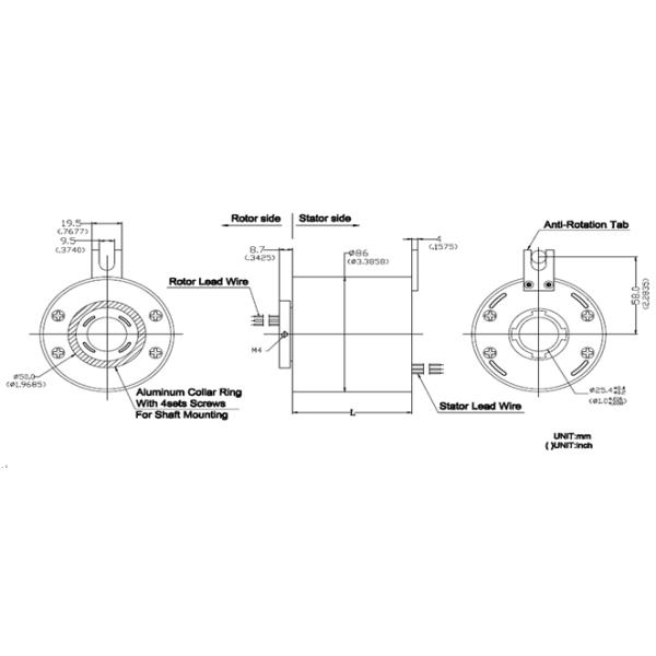Pan Cake Slip Rings FL025 series