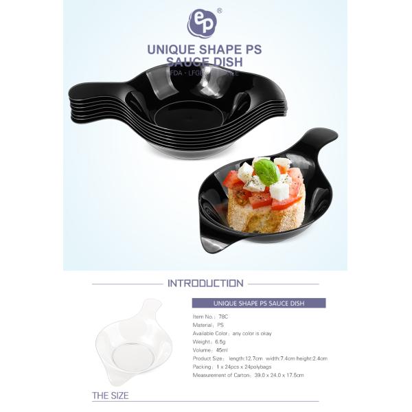 Wholesale cheap cute dinner transparent restaurant plates with handle