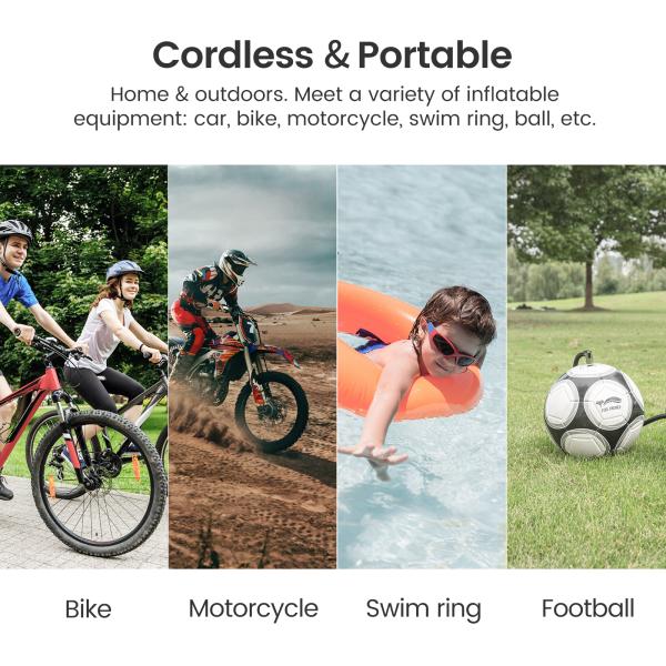 SUV Cordless Portable Air Compressor Pump with Digital Display and Automatic Function