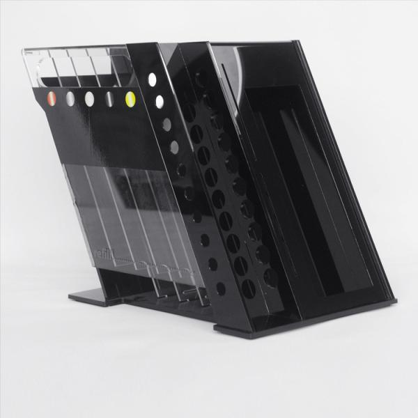 Slanted Acrylic Makeup Rack for Cosmetics Compartment Plexiglass Lipstick Display Stand