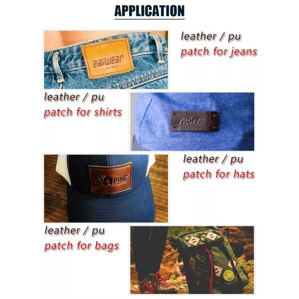 Wholesale Customize Embossed Leather Patch PU Leather Patches Embossed Garment Labels
