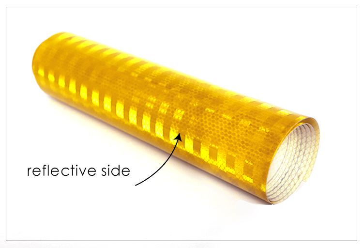 High Strength Reflective Prismatic Vinyl Sheet Yellow Custom