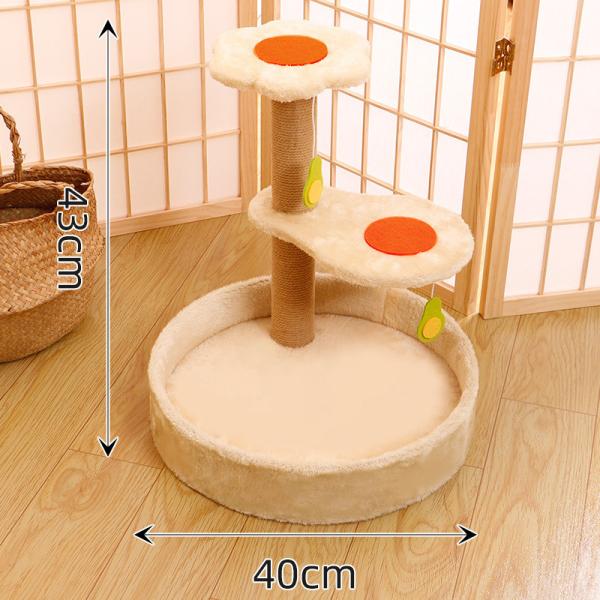 Custom Size Cat Tree with Cat Scratch Pillar and Crawling Frame
