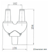 200 Amp 15 Kv Load Break Elbows Feed - Thru Bushing Insert Rubber