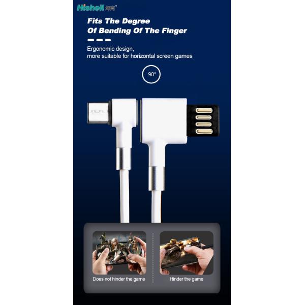 Portable USB Elbow Data Cable Practical L Shaped Anti Abrasion