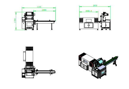 Color Mark Position Shrink Wrapping Machine Full Auto High Speed Packaging Equipment
